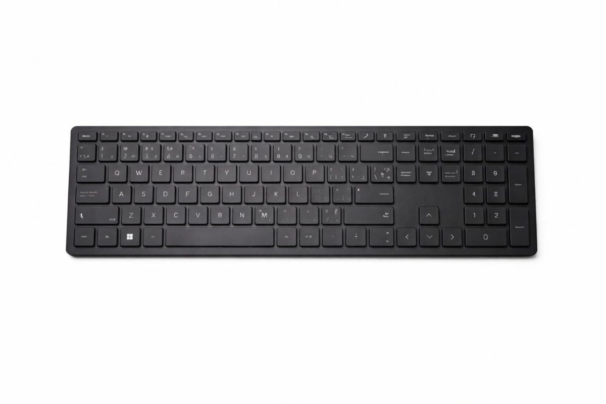 HP 710 full size wireless keyboard with numeric keypad black