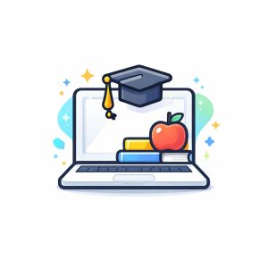Student laptop category icon for study and education laptops